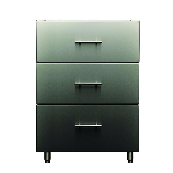 Kalamazoo Signature 24 Inch Cabinet - Three Drawers - Lock - Marine-Grade - K-3DRW-24L-M6