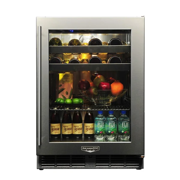 Kalamazoo Signature 24 Inch Outdoor Beverage Center - Right Hinge - Lock - K-HP24BO-4-3RL-S4