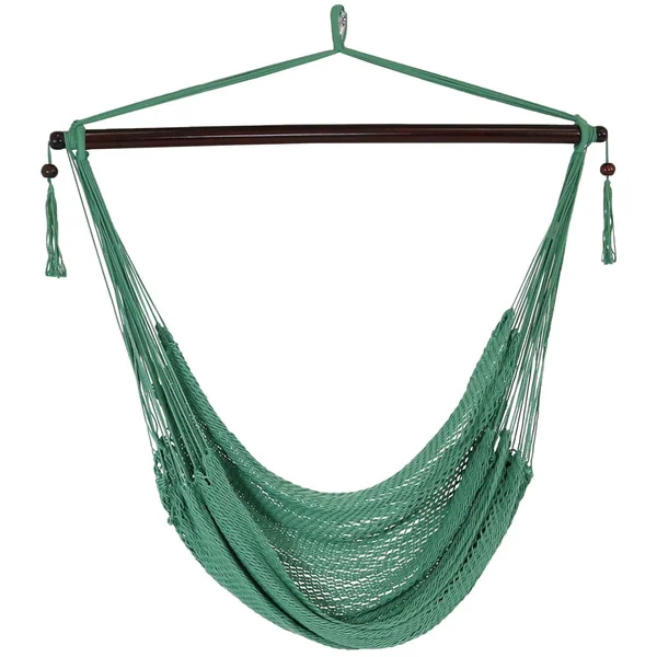 Ultimate Patio Extra Large Hanging Caribbean Hammock Chair - Jungle Green
