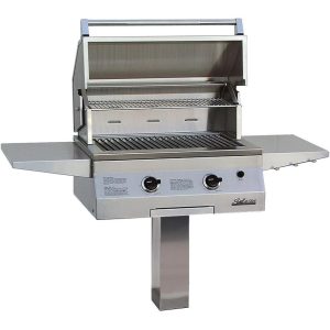 Solaire 27 Inch Basic InfraVection Natural Gas Grill On In-Ground Post - SOL-AGBQ-27GVI-IGP-NG