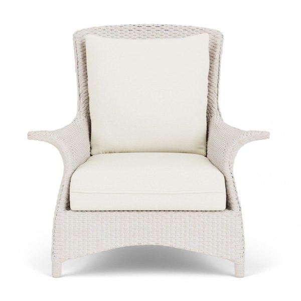 Mandalay Lloyd Loom Club Chair in Antique White/Sailcloth Salt by Lloyd Flanders