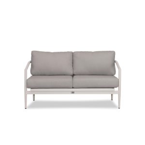 Midnight Cove 2 Person Aluminum Loveseat in Urban Stone/Canvas Charcoal by Lakeview Outdoor Designs
