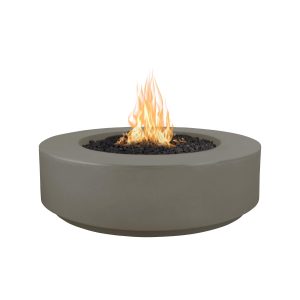 Florence 42 Inch Round GFRC Propane Fire Pit w/ Glow Plug in Ash by The Outdoor Plus