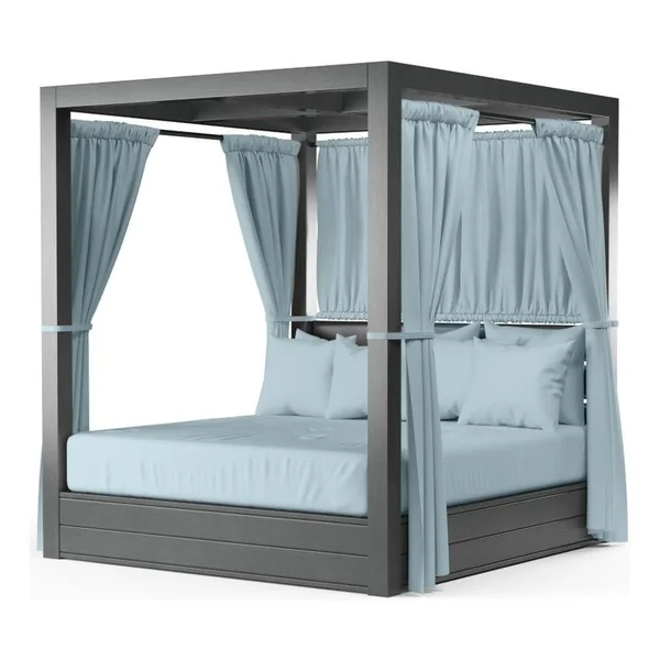 Redondo Aluminum Daybed in Slate/Canvas Skyline by Sunset West