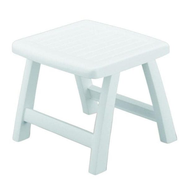 Roma Resin Ottoman in White by KETTLER