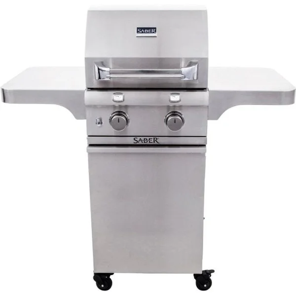 SABER Cast Stainless 330 2-Burner Propane Gas Grill