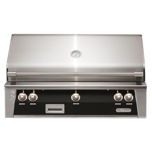 Alfresco ALXE 42-Inch Built-In Propane Grill With Sear Zone And Rotisserie in Jet Black Gloss - ALXE-42SZ-LP-S9005