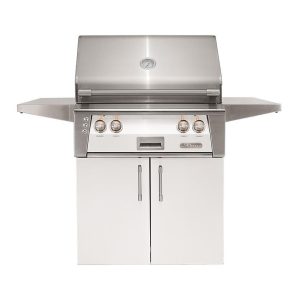 Alfresco ALXE 30-Inch Freestanding Propane Grill With Sear Zone And Rotisserie in Signal White Gloss - ALXE-30SZC-LP-S9003