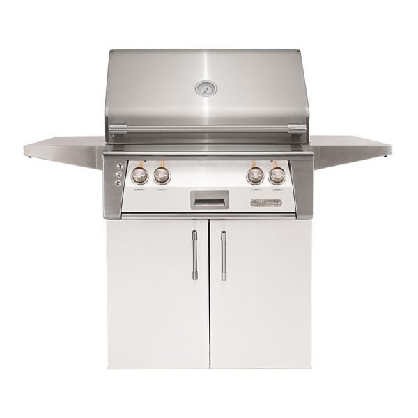 Alfresco ALXE 30-Inch Freestanding Propane Grill With Sear Zone And Rotisserie in Signal White Gloss - ALXE-30SZC-LP-S9003