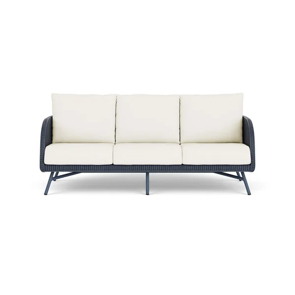 Essence Lloyd Loom Sofa in Denim Blue/Sailcloth Salt by Lloyd Flanders