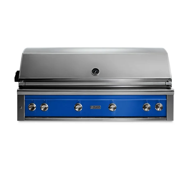 Lynx Professional 54 Inch Built-In Natural Gas Grill w/ One Infrared Trident Burner & Rotisserie in Pacific Blue - L54TR-PBNG