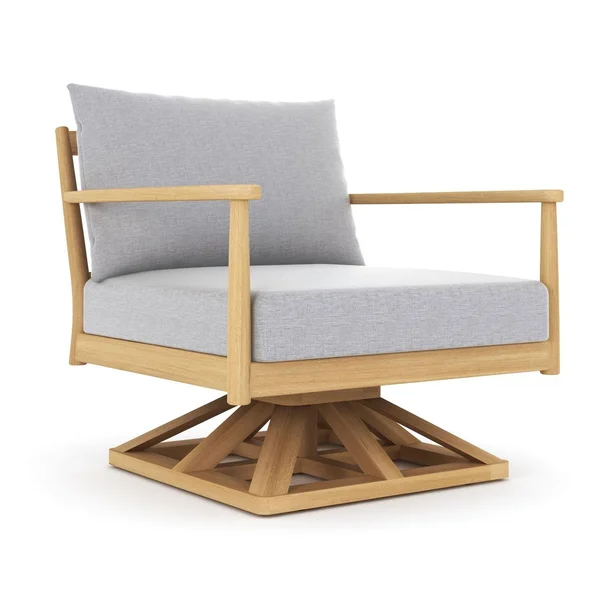 Palma Teak Swivel Club Chair W/ Granite Cushions by Royal Teak Collection