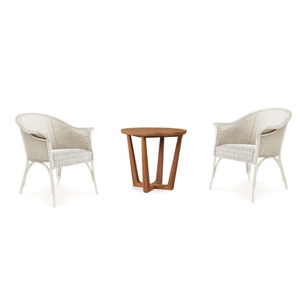 Timeless View 3 Pc Wicker Seating Set w/ Club Chairs in Ivory by Lakeview Outdoor Designs