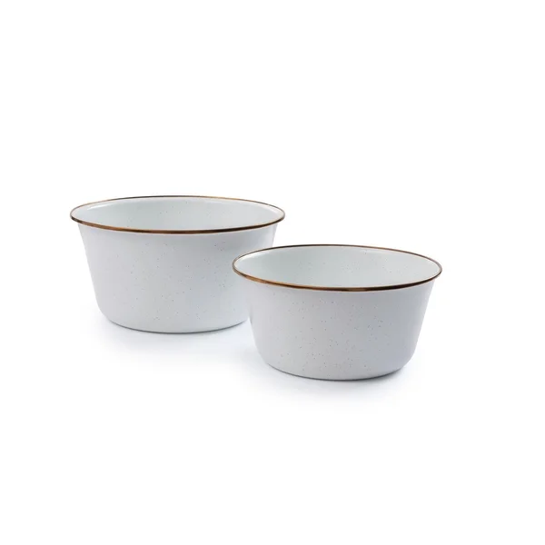 Barebones Living Enamel Mixing Bowl Set - Eggshell - CKW-397