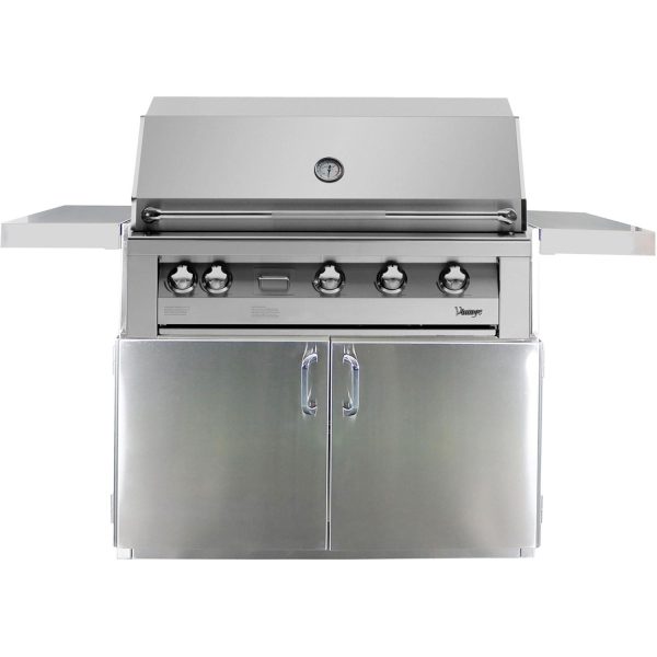 Vintage Grills 42 Inch Stainless Steel Natural Gas Grill with 2-Door Cart - VBQ42G-N-1-KIT