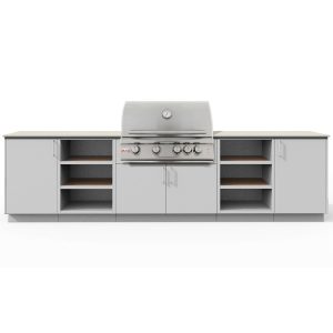 Urban Bonfire Savannah 32 Outdoor Kitchen w/ Blaze LTE Propane Grill, Danae Dekton Countertop & Chantilly Finish - B-Savannah-32-Blaze-Danae-Chantilly