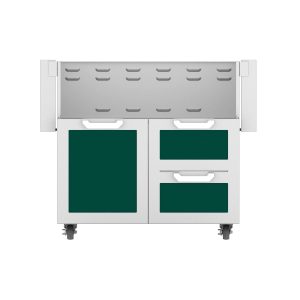 Hestan Double Drawer And Door Tower Cart For 36-Inch Gas Grill - Grove - GCR36-GR