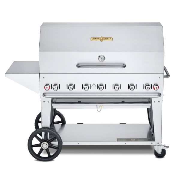 Crown Verity 48-Inch Single Inlet (50 or 100 LB Tanks Only) Mobile Propane Grill Package - CV-MCB-48-SI 50/100-PKG