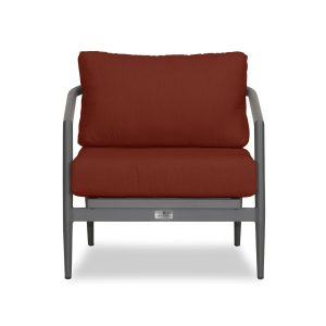 Midnight Cove Aluminum Club Chair in Slate/Canvas Henna by Lakeview Outdoor Designs