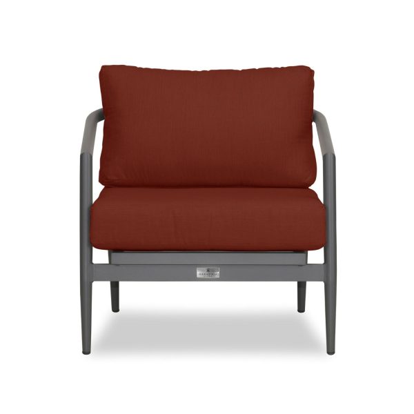 Midnight Cove Aluminum Club Chair in Slate/Canvas Henna by Lakeview Outdoor Designs