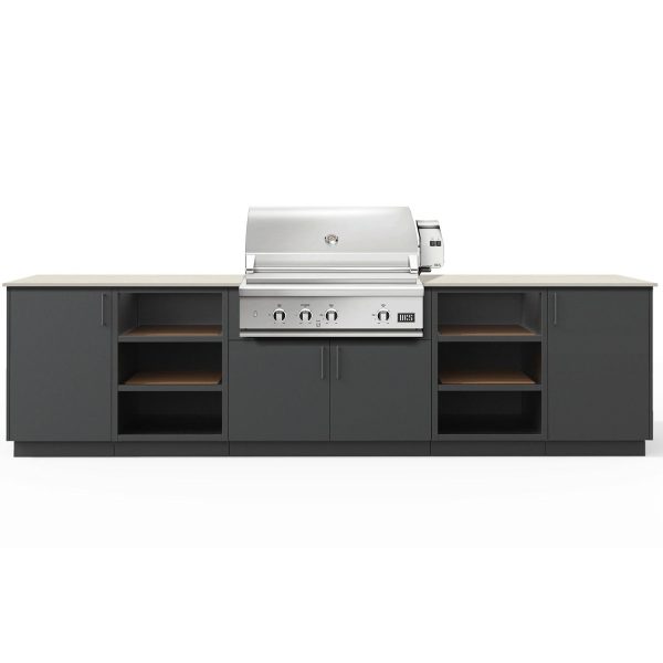 Urban Bonfire Savannah 36 Outdoor Kitchen w/ DCS Natural Gas Grill, Danae Dekton Countertop & Anthracite Finish - B-Savannah-36-DCS-Danae-Anthracite