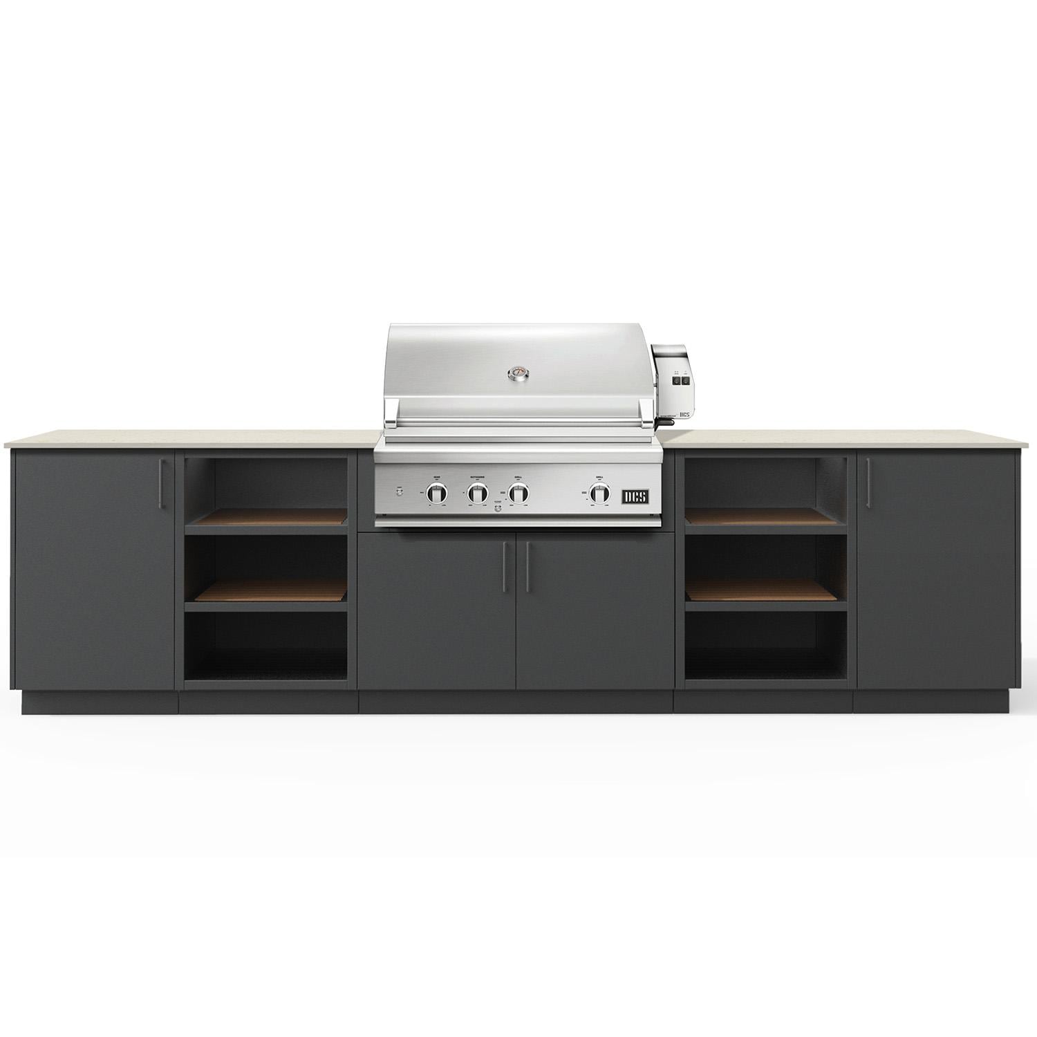 Urban Bonfire Savannah 36 Outdoor Kitchen w/ DCS Propane Grill, Danae Dekton Countertop & Anthracite Finish - B-Savannah-36-DCS-Danae-Anthracite