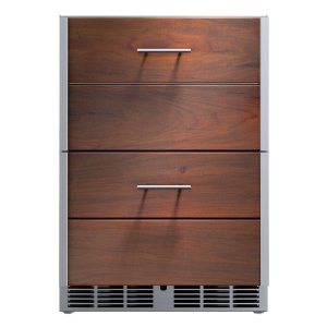 Kalamazoo Arcadia 24 Inch Outdoor Refrigerated Drawers - Ipe Finish - Marine-Grade - K-HP24RO-6KD-IPE-M6