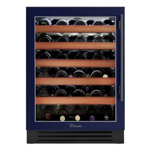 True 24 Inch 45 Bottle Left Hinge Glass Door Outdoor Wine Cabinet - Cobalt w/ Pewter Handle - TWC-24-L-OG-C~DSK-078-H05