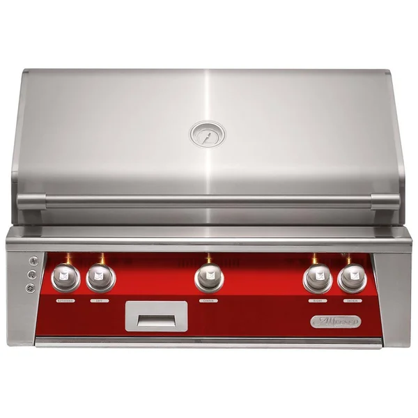 Alfresco ALXE 36-Inch Built-In Natural Gas Grill With Sear Zone And Rotisserie in Carmine Red - ALXE-36SZ-NG-S3002