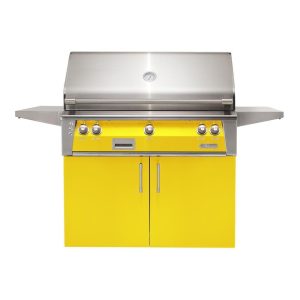 Alfresco ALXE 42-Inch Freestanding Natural Gas Grill With Rotisserie in Traffic Yellow - ALXE-42C-NG-S1023