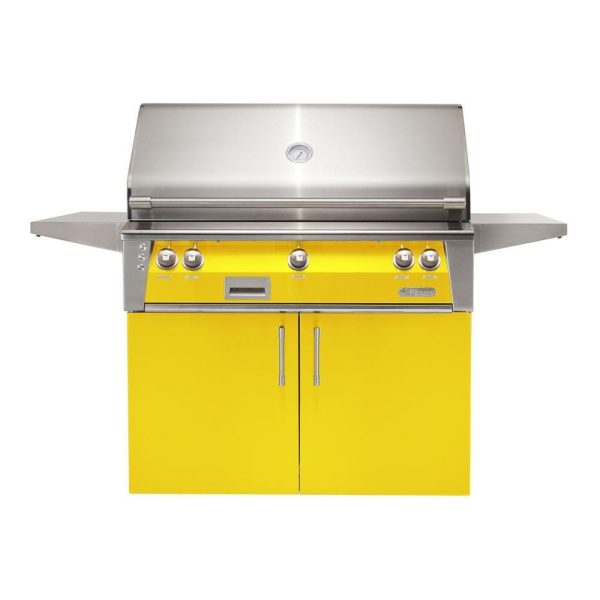 Alfresco ALXE 42-Inch Freestanding Natural Gas Grill With Rotisserie in Traffic Yellow - ALXE-42C-NG-S1023
