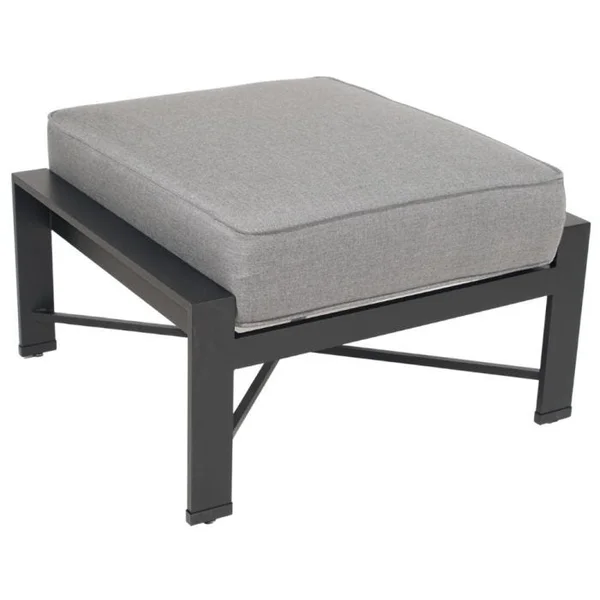 Cascade Ottoman - Black/Dolphin