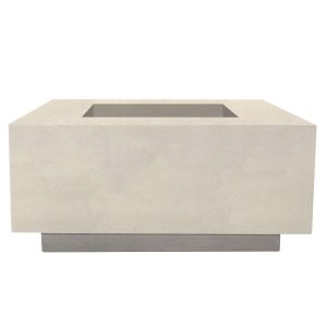 Cascata Bay 2 36 Inch Square GFRC Propane Fire Pit Table in Coastal by Lakeview Outdoor Designs