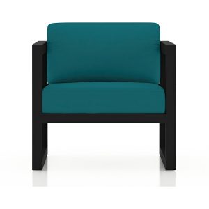 Misty Cove Aluminum Club Chair in Black/Spectrum Peacock by Lakeview Outdoor Designs