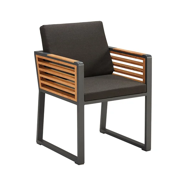 HIGOLD MANHATTAN - NY Aluminum Dining Arm Chair in Black By HIGOLD