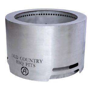 Old Country BBQ Pits 23 Inch Stainless Steel Round Smokeless Fire Pit - 23  SMKLESS-FP