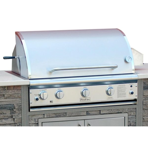 ProFire Professional Deluxe Series 36-Inch Built-In Infrared Hybrid Propane Gas Grill With Rotisserie - PFDLX36RIH-P