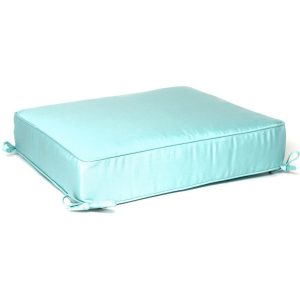Sunbrella Canvas Glacier Large Outdoor Replacement Ottoman Cushion W/ Piping By BBQGuys Signature