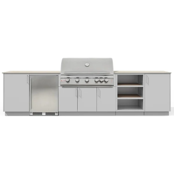 Urban Bonfire Taiga 40 Outdoor Kitchen w/ Blaze LTE Natural Gas Grill, Refrigerator, Danae Dekton Countertop & Chantilly Finish - B-Taiga-40-Blaze-Danae-Chantilly