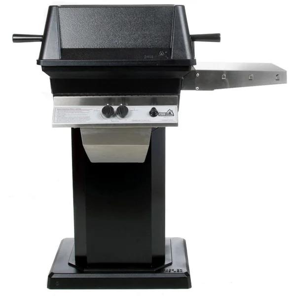 PGS A30 Cast Aluminum Propane Gas Grill On Black Patio Base