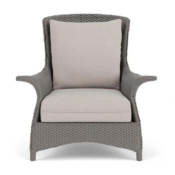 Mandalay Lloyd Loom Club Chair in Pewter/Remy Cloud by Lloyd Flanders