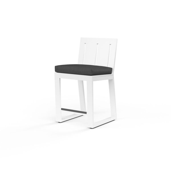 Newport Aluminum Patio Counter Stool in Spectrum Carbon w/ No Welt By Sunset West