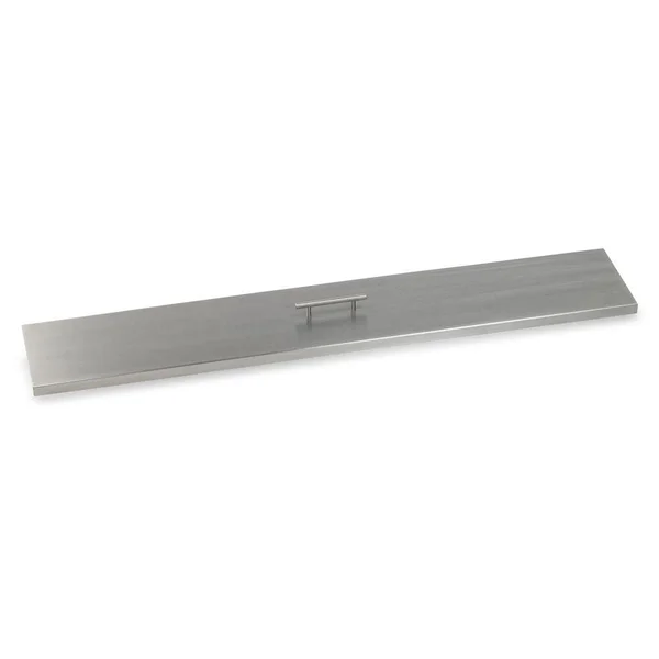 BBQGuys Signature 51-Inch Linear Stainless Steel Drop-In Pan Cover - SS-CV-LCB-48