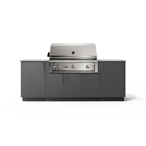 Urban Bonfire Sierra 42 Outdoor Kitchen w/ Lynx Natural Gas Grill, Keon Dekton Countertop & Anthracite Finish - B-Sierra-42-Lynx-Keon-Anthracite