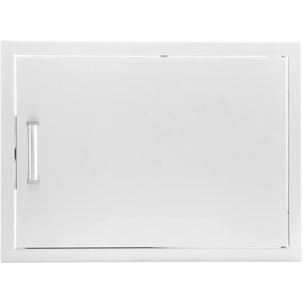 BBQGuys Signature 28-Inch Stainless Steel Reversible Single Access Door - Horizontal - Contempo