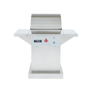 TEC Sterling Patio FR 26-Inch Infrared Natural Gas Grill On Stainless Pedestal W/ Red Knobs