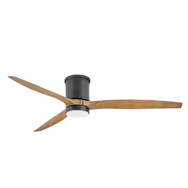 Hinkley Lighting Hover Flush 60-Inch LED Indoor / Outdoor Ceiling Fan - Matte Black - 900860FMB-LWD