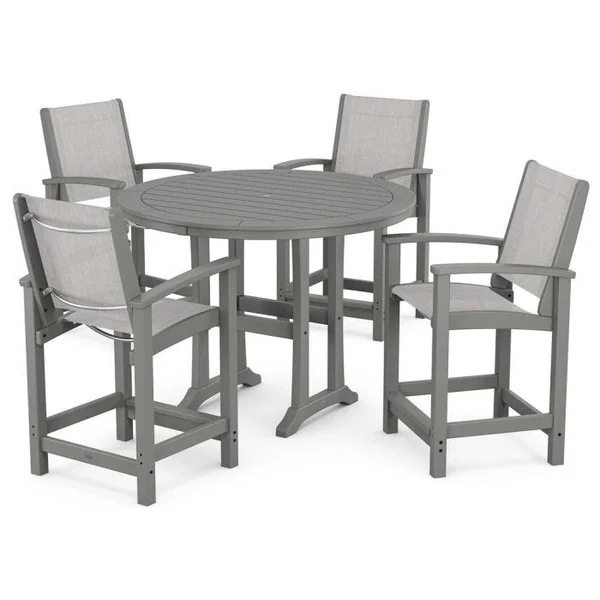 Costal 5-Piece Counter Height Dining Set - Sand