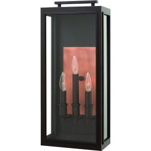 Hinkley Lighting Sutcliffe Three Light 22-Inch Outdoor Wall Light - Oil Rubbed Bronze - 2915OZ