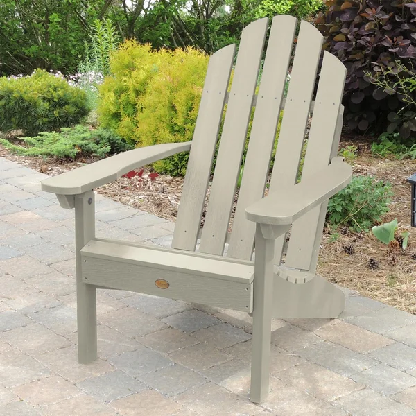 Paradise Key Recycled Plastic Adirondack Chair in Whitewash by Lakeview Outdoor Designs